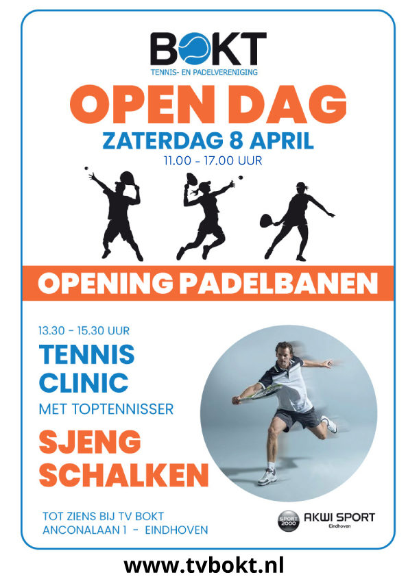 Open Dag 2023 - - -  Padel en Tennis bij TV Bokt